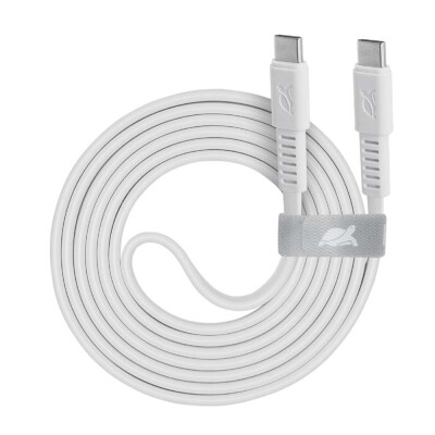 RIVACASE PS6005 WT21 Type-C / Type-C cable, 2,1 m white, 12/96
